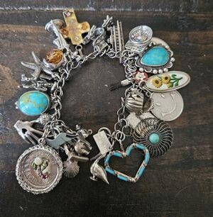 Amazing Loaded Vintage Charm Bracelet